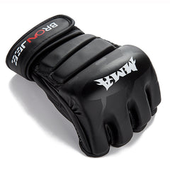 BRONJEE Solid Color Half Finger Boxing Gloves