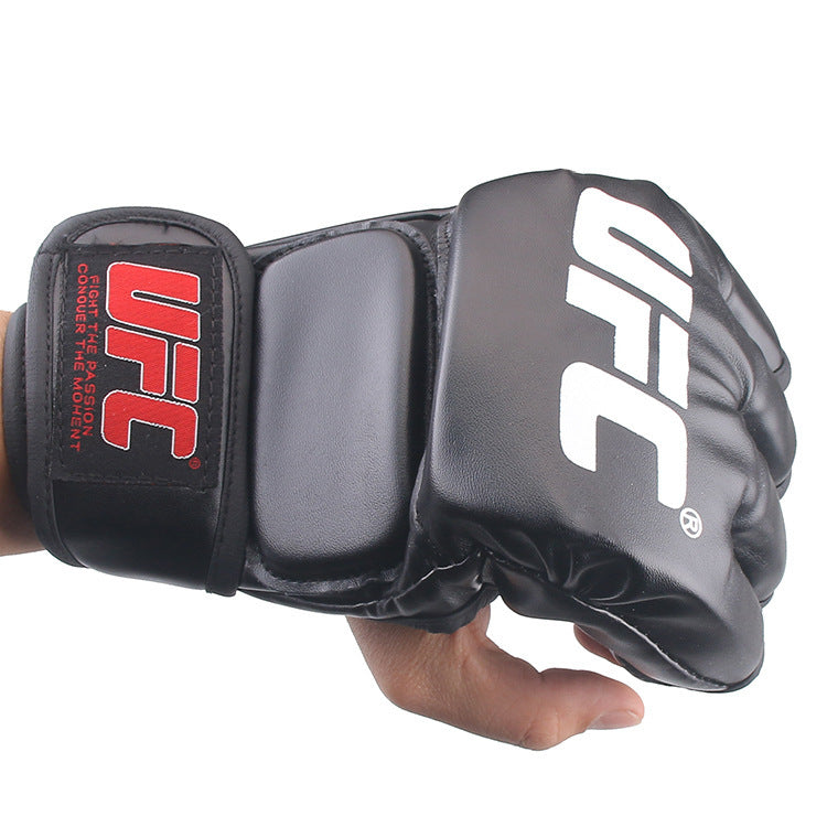 BRONJEE Solid Color Half Finger Boxing Gloves