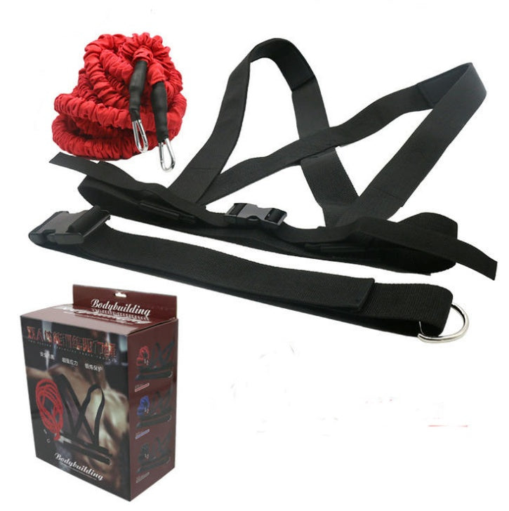 Double resistance band pull pull rope stretch track and field track and field race force explosive jump