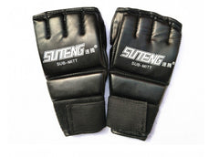 Pointing finger boxing gloves, playing sandbags, half finger fingerless gloves, palm heart breathable leather points
