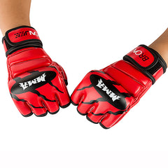 BRONJEE Solid Color Half Finger Boxing Gloves