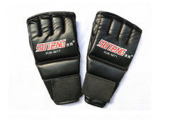 Pointing finger boxing gloves, playing sandbags, half finger fingerless gloves, palm heart breathable leather points