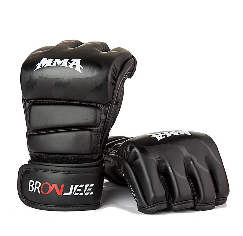 BRONJEE Solid Color Half Finger Boxing Gloves