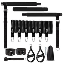Yoga Gymnastic Bar 180 Pounds Reinforced Resistance Band Pull Rope Set