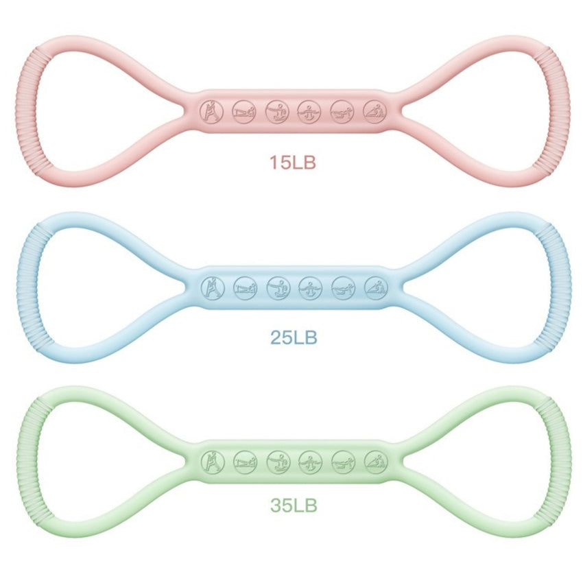 8-character Puller, 8-character Silicone Yoga Auxiliary Home Elastic Band Mini Band Kit, A Set Of 3, Light Three Medium, And Heavy Lower Body Loop Resistance Bands For Legs And Booty